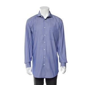 Neiman Marcus Blue Men's Dress Shirt Size 16.5 34/35